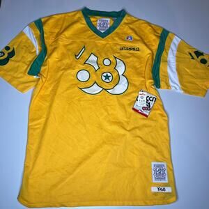 Mecca USA Portland Top Tonka 1968 Jersey Yellow Green XL NWT Vintage Hip Hop y2k